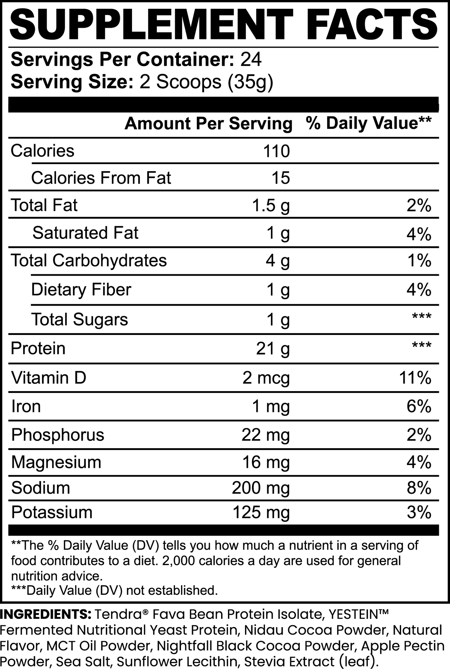 PAC of Plant Protein Isolate (Chocolate)