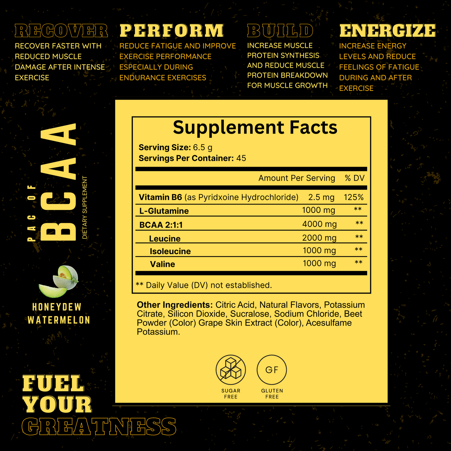 PAC of BCAA's Post Workout Powder