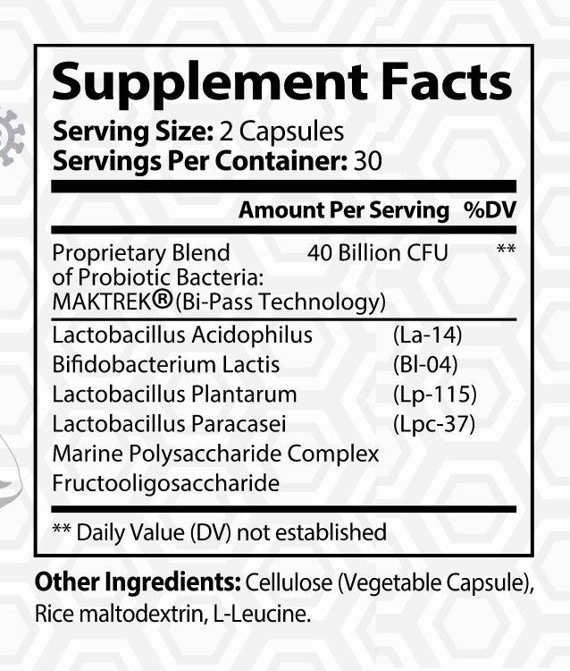 PAC of Probiotic - 40 Billion with Prebiotics